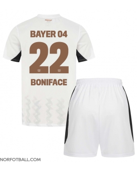 Billige Fotballdrakt Bayer Leverkusen Victor Boniface #22 Replika Bortedraktsett Barn 2024-25 Kortermet (med bukser)